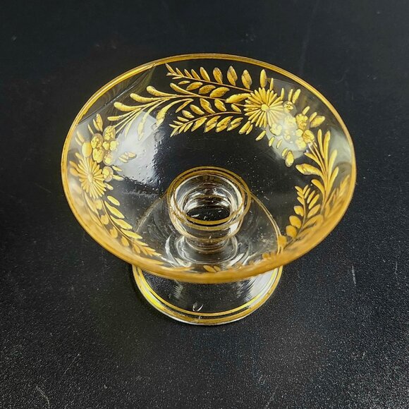 Antique - Moser Compote Dishes - 2.5" Diameter - Gold Encrusted Edges - Picture 1 of 7